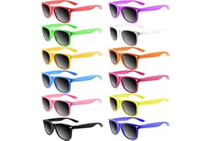 TUPARKA 12er Pack Sonnenbrille Neonfarben Sonnenbrille Party Favors Goody Bag Fillers Bulk für Geburtstagsparty Beach Pool Party, 12 Farben