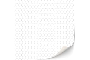 TEXTURKONTOR 3 Blatt Selbstklebende Wandfliesen Badezimmerfliesen Küchenfliesen Metrofliesen für Puppenhäuser Maßstab 1:12 (Weiße Sechsecke klein)