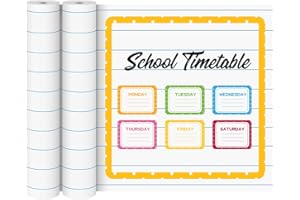 Jetec 2 Rolls Bulletin Board Paper Roll 19.7 Inch x 394 ft Large Lined Paper Roll Drafting Paper for School Classroom Teaching Supplies Kids Students Gifts Back to School Supplies