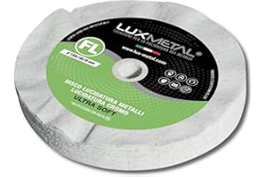 Lux Metal - Disque de Polissage Excellente sur tous les Métaux (Ultra Soft 150 mm) - Idéal pour Aluminium, Acier Inoxydable, Laiton, Cuivre, Bronze, Fer, Chromages - À utiliser avec une Pâte Abrasive