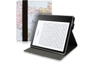 kwmobile Etui kompatybilne z Amazon Kindle Oasis 10. generacji - stojak na szlufkę - e-czytniki etui ochronne - napis Travel czarny wielokolorowy