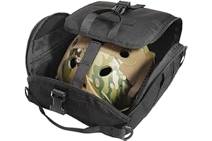 WLXW Sac De Casque Tactique, Sac De Rangement Rembourré pour Casque Airsoft, Casque De Moto, Sac De Casque Molle Pack De Ant-Scratch Desigh avec Doublure en Molleton De Rangement