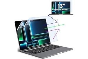 PROTESCREEN 2 Pezzi Pellicola Protettiva Anti Luce Blu per MacBook Air 13 (2018-2021,M1) e MacBook Pro 13 (2016-2022,M1,M2), Protezione Schermo Laptop per Occhi Pellicola Protettiva Antigraffio per Mac 13 Pollici