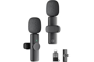 CZOCPOS Kabelloses Mini Lavalier-Mikrofon für iPhone, iPad & Android – Rauschunterdrückung, Plug & Play, perfekt für Videoaufnahmen, Podcasts, YouTube, TikTok & Streaming