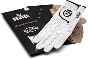 BEAVER GOLF Guante de Golf All Season Ultra, Hombres - Cuero Premium Cabretta - Sostenible - Hecho a Mano