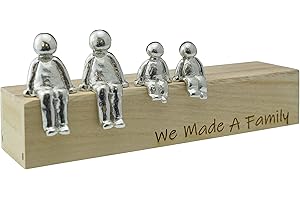 PIRANTIN We Made A Family Ornament - Choose Your Family Combination (2 children) Box & Woodgrain May Vary