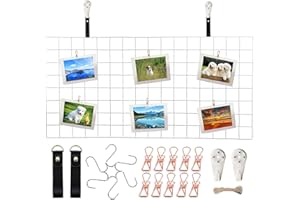 WUZILIN Foto del Pannello Dell'ago della DecorazioneDella Parete in Ferro Fai-da-te con il Pannello Memo per Famiglia, Cucina, Ufficio, Ecc. (40 * 80 cm) bianca