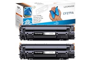 LOSMANN 2 x zapasowy wkład z tonerem kompatybilny z HP CF279A CF279 CF-279 A 279A 79A do HP LaserJet Pro M12, M12a, M12 Series, M12w, MFP M26a, MFP M26nw, MFP M26 Series (1000 stron, czarny czarny)