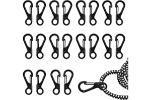 MOONSING Mosquetones Pequeños, Mini SF Clips de Mosquetón Gancho, 20 Piezas Hebilla Mochila Cierres Llavero para Cordón, Botella, Camping, Senderismo, Supervivencia