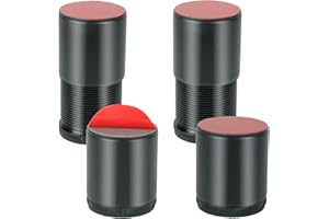 AWBEOT 4 Pezzi Rialzi per Mobili, Piedini per Mobili Regolabili, Autoadesive Alzata per Letto, in lega di alluminio, 4,7-7,9 cm Gambe Regolabili, per Divano, Letto, Tavolo, Sedia, Nero