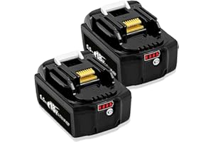 BUANKAD 2 Pack 5.5Ah 18V Replacement Battery for Makita DMR055 18V Li-ion Batteries BL1860B BL1850B BL1840B BL1845 BL1835 BL1830B BL1820 BL1815 LXT Radio with LED Indicator