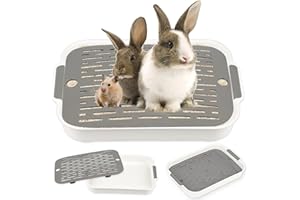 HUANMIN Lettiera Per Conigli, Toilette per Conigli, 27x18.8x4cm Vassoio Per Lettiera, Vasino A Forma Di Rettangolare, Lettiera Per Coniglio, Allenatore Di Vasino Per Animali Di Piccola Taglia