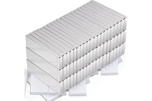 MAGXCENE 60PCS Aimants Néodyme Rectangulaires Aimant Frigo 30 x 10 x 3 mm N52 Aimants de Terre Rares Aimant Puissant pour Tarmaire de Cuisine, Tableau Blanc, Tableau Magnétique, Bureau