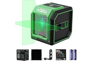 Funguard Nivel Láser Autonivelante 360 Grados, 30M Verde Láser de Líneas Horizontales y Verticales, 2x AA Batería Incluida, IP54 para Obras de Construcción, Decoración del Hogar, DIY