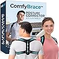 ComfyBrace Posture Corrector-Back Brace Contour Cervical Orthopedic Memory Foam for Neck and Shoulder Pain Bed for Sleeping (Black)
