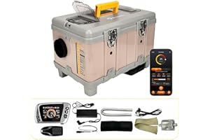 Sunster TB10 8KW DC 12V/AC 110-240V Diesel Air Heater, Toolbox Parking Diesel Heater with Bluetooth APP Control, Adaptive Plateau, Automatic Start Stop & Ventilation,for RV Campervan Home Car
