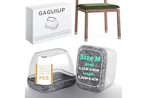 GAGUIUP Protectores rectangulares de Silicona para Patas de Silla, Tapas para Patas de Silla, Protector de pies de Muebles, Fundas para Patas de Mesa de Movimiento Libre, Tapas de Patas de Taburete para