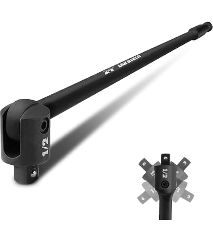 US PRO Tools 1/2 Zoll Brecheisen – 38,1 Cm Power Breaker Bar Aus Chrom-Vanadium-Stahl, Mit Austauschbarem Gelenkkopf