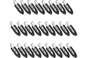 ZEVONDA 26 STÜCKE Keine Falte Haarspangen - Keine Biegung Haarspangen Make-up Haarspangen Haarstyling Clips Friseur Haarnadeln für Mädchen Frauen (Schwarz)