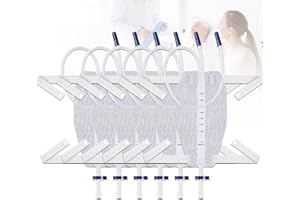 Heagimed Catheter Leg Bags,750ml Urinary Drainage Leg Bag Urine Collection Bag with 2 Leg Straps, Anti-Reflux Valve (6 Pack)