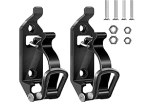 SUNOYA Support De Pelle pour Galerie De Toit: 2 Pièces Support De Pelle De Voiture, Pinces Barres Toit Caoutchouc Métallique, Supports De Pelle avec Vis Et Patch Antidérapant pour Camion Bateau (Noir)