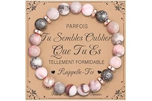 VivaJoy Cadeau Femme - Cadeau Anniversaire Femme, Cadeaux 16, 18, 30, 40, 50, 60 anniversaire femmes,Bracelet Pierre Naturelle Femmes Cadeaux pour Maman Sœur Amie Collègues
