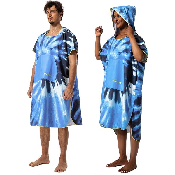 Coptiner Poncho à Capuche en Microfibre à séchage Rapide et légère, pour la Plage, Le Surf, la Piscine, Le Surf, la Plage (Bleu Coptiner Poncho à Capuche en Microfibre à séchage Rapide et légère, pour la Plage, Le Surf, la Piscine, Le Surf, la Plage (Bleu
