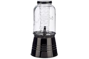 TU TENDENCIA UNICA Caraffa in Vetro Trasparente Refrigeratore Rubinetto (3800 ml)