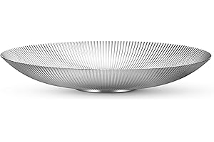Georg Jensen Bernadotte Decorative Bowl in Silver - Mirror Polished Stainless Steel - Tableware by Sigvard Bernadotte - Low, 32 cm