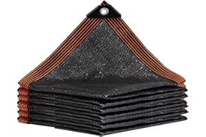 GEOVNE Outdoor Schattiernetz,Verdickte Verschlüsselung 12 Stiche Schattennetz,UV-Schutz,mit Ösen,für Garten Gewächshaus Blumen Pflanze Balkon Sportplatz,Schwarz (3x3m)