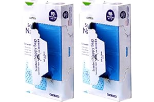 GNAUMORE Duftende Windeltasche mit Tragegriffen,Baby Einweg-Windelsäcke,Duftende Windelsäcke,Duft Einweg-Windelbeutel,Nachfüllfolie Für Windeleimer,Geruchsdicht Litter Locker Nachfüllbeutel