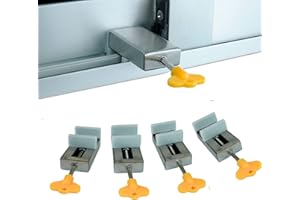 RG-M1® Pack 4PCS Cierre Ventana Corredera | Cerradura de Seguridad Infantil y Refuerzo para Ventanas y Puertas Correderas | Diseño Resistente y Fácil Instalación (4 PCS)