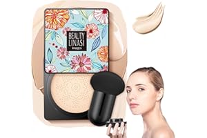 KEVGNRO Beauty Linasi - Beauty Linasi Clear Cover Beauty Cream, Beauty Linasi Veze Clear Cover Beauty Cream, Wonderninelife Beauty Cream, Beauty Cream With Mushroom Brush (Elfenbein)