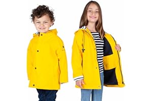 Breizh Ocean - Ciré, Imperméable Enfant - Création Française ARTIC KID Mixte, Garçon ou Fille -Impermeable Intérieur Rayé Style Marinière - Manteau Enfant Garcon ou Fille de 1 à 14 ans
