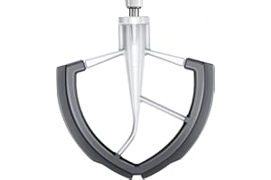 KITOART Flex Edge Schlägel für KitchenAid 6QT Bowl-Lift Standmixer, Schlägel mit doppelter Silikonkante, Mixer-Paddel, perfekter 6 Quart Bowl-Lift Standmixer-Aufsatz für KitchenAid, Weiß