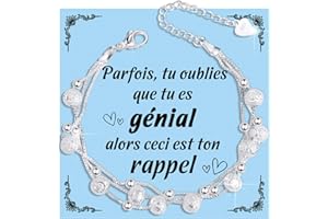 VGWON Cadeau Femme, Bracelet Argent 925 Femme, avec des Perles, Bracelet Personnalisé, Longueur Réglable, Cadeau Anniversaire, Noël, Adolescentes, Sœur, Amie, Fille, Nièce, Maman