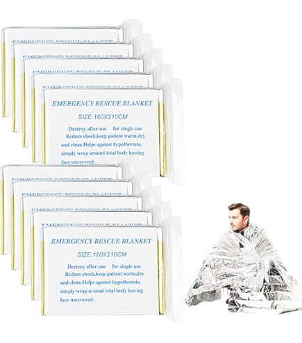 Saco De Dormir De Emergencia Bramble - Pack De 2, Térmico, Impermeable Y Compacto