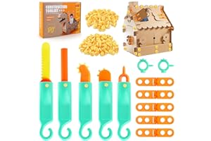 JONEG Toys for 3-8 Year Old Kids: Cardboard Construction Tool Kit Engineering Building Set, Gifts for 5 6 7 8 9 10 Year Old Boys Girls, STEM Educational Montessori Cardboard Cutter