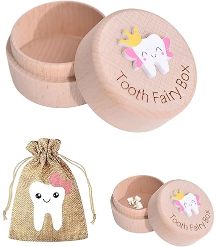 Oerphh Tooth Storage Box, 3D Carved Wooden Tooth Fairy Box With Tooth Fairy Bag, Wood Baby Keepsake Box For Kids Boys Tooth Loss Baby Birthday Gifts (Boy) - Online Marketplace