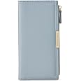 Botimmy Purses for Women,Slim Bifold Women's Wallet with Zipper Pocket Thin Card Holder Purse for Ladies,Blue