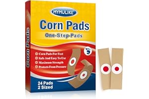 Corn Removal Pads, 24 Count MYMULIKE Corn Plasters Relief Corn Pain, Corn Remover for Feet, Hand, Toe for Feet Care and Wart Remover Corn Cushions Pads Foot Care