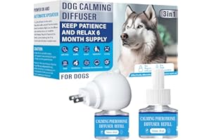 GENERICO Diffusore Di Feromoni Per Rilassare I Cani, Cura Ansia da Separazione Cuccioli, Feromoni Multifunzionali Per Casa Viaggio Interni Ed Esterni