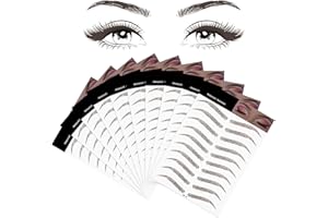 Beugo 10 Hojas Pegatinas para Tatuajes de Cejas, Tatuaje Cejas 4D Auténticas como Cabello, impermeables, larga duración, arco alto para cejas aseo modelado niñas y mujeres (100 pares)