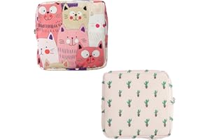 MAXQUU Lot de 2 sacs de rangement pour serviettes hygiéniques, sac de rangement multifonction, sac d'hygiène menstruelle, sac de rangement réutilisable, sac de serviette hygiénique, produits d'hygiène