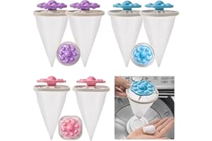 LTFIOON 6 Stücke Filterbeutel Waschmaschine Haarentferner, Haar Filterbeutel für die Waschmaschine, Wiederverwendbar Tierhaarentferner Waschmaschine, für Entfernt Tierhaare Fusseln