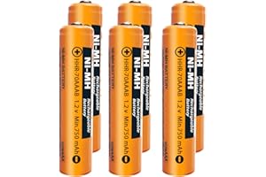 ZZWJBCYLE Lot de 6 Piles Rechargeables NIMH (1,2V) 750 mAh pour téléphone sans Fil Gigaset, AAA/Micro Batteries Rechargeables pour Panosonic