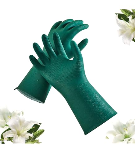 Guanti In Nitrile Multiuso Satinati – 1 Paio – Grip Antiscivolo – Taglia L – Riutilizzabili Per Pulizie E Industria - 4