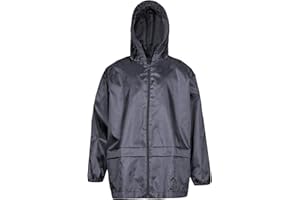 Style It Up Kids Hooded Raincoat Kagouls Jacket - Unisex Kids Boys and Girls - Showerproof, Breathable, Lightweight - Age Range from 7 to 13 Years