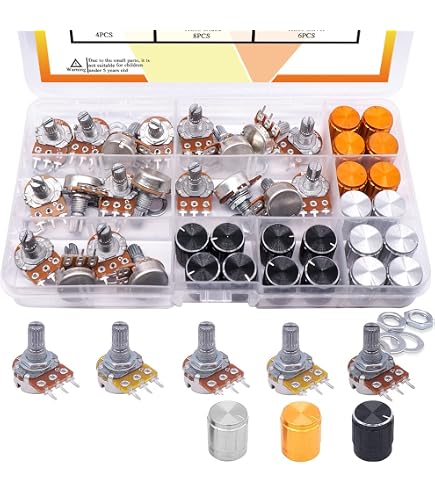 3-terminal Potentiometer Uxcell WH148 1M Ohm Carbon Film Potentiometers ...
