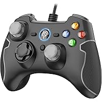 EasySMX Controller Joystick für Spiele mit Kabel mit Dual-Vibration, Turbo und Fronttasten für Windows/Android / PS3 / TV Box